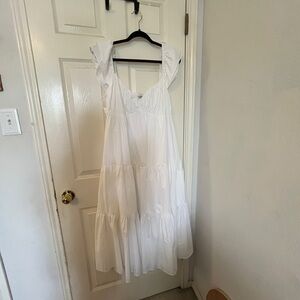 Abercrombie & Fitch White Maxi Dress